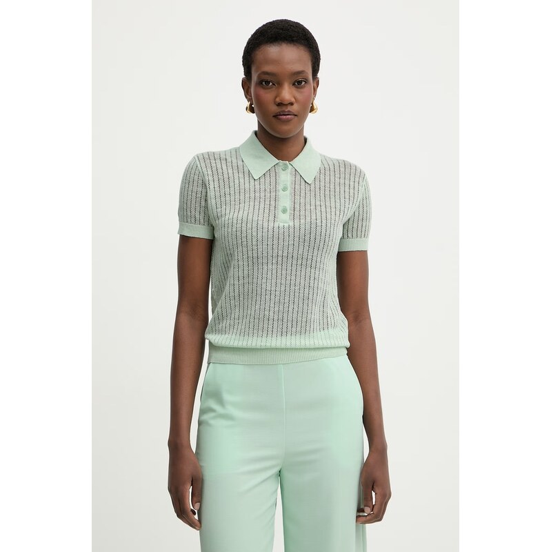 Patrizia Pepe úpletové polo tričko dámske ľanové 68456692