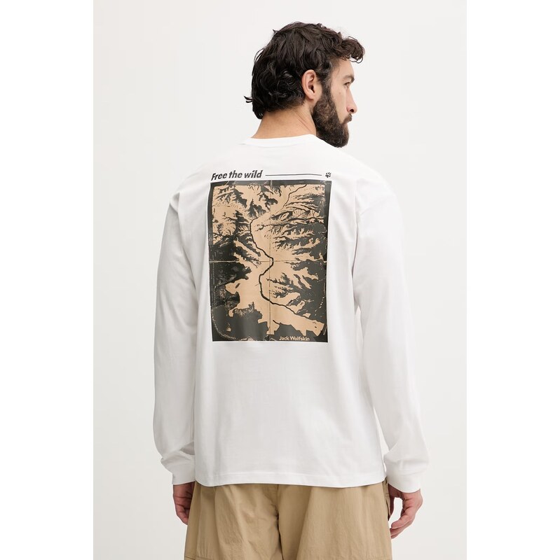 Jack Wolfskin tričko s dlhým rukávom pánske bavlnené Confident 68456700