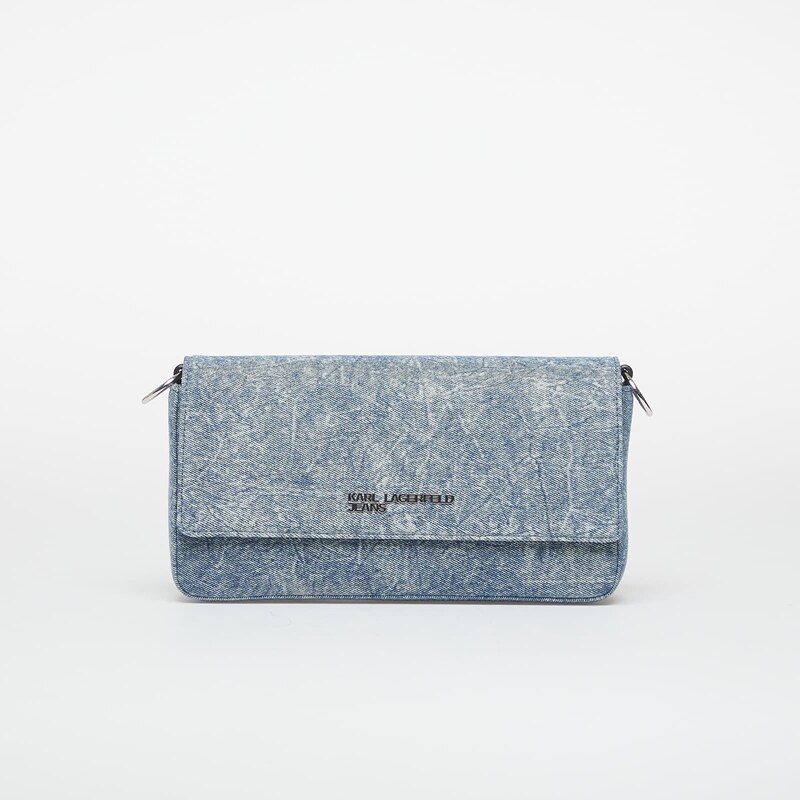 Karl Lagerfeld Jeans Denim Chain Top Handle Bag Washed Medium Blue 68456237