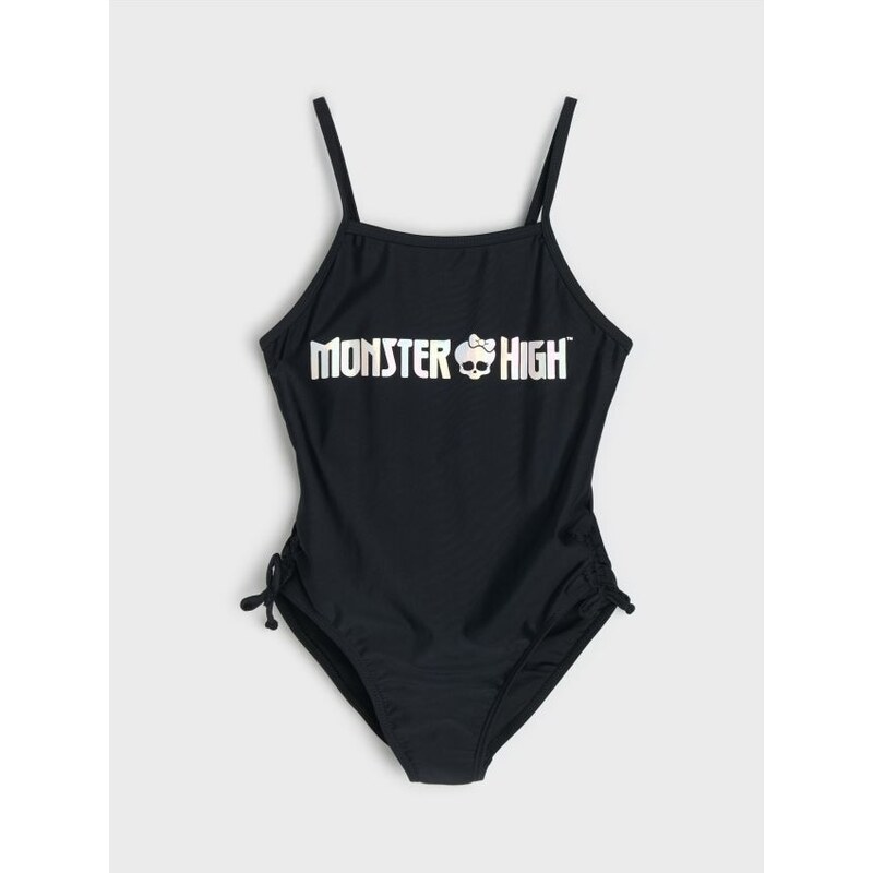 Sinsay - Jednodielne plavky na tenké ramienka Monster High - čierna 68455993