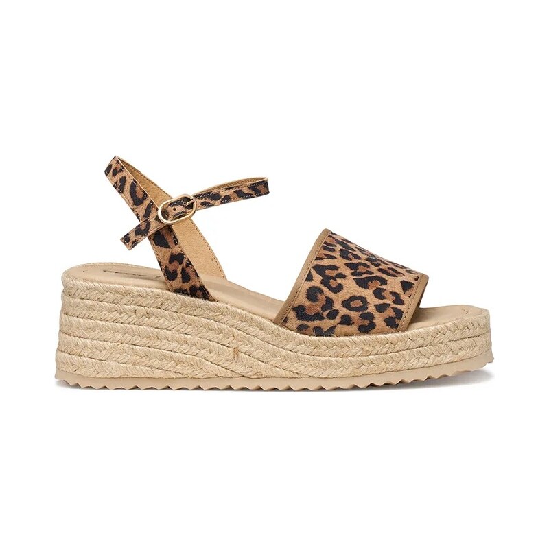 Geox espadrilky na platforme po celej dĺžke dámske kožené D ALEMERIA 68463518