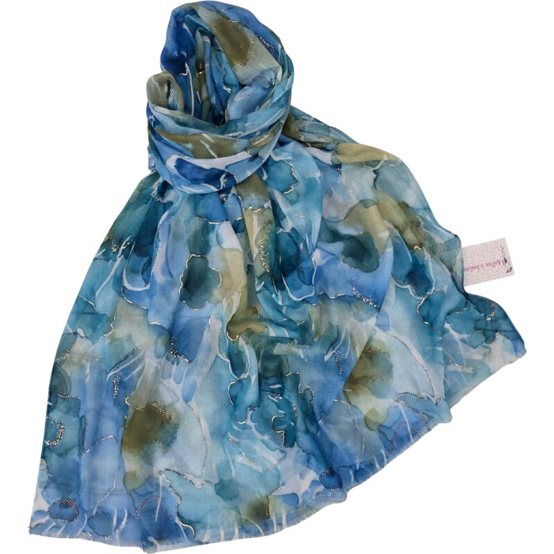 Katrins Fashion Šál farebný s hodvábom 68457846