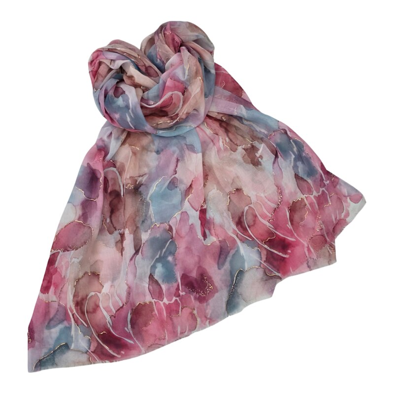 Katrins Fashion Šál farebný s hodvábom 68457848