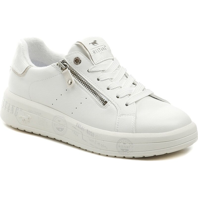 Mustang 26M048200300 biele dámske poltopánky 68458823