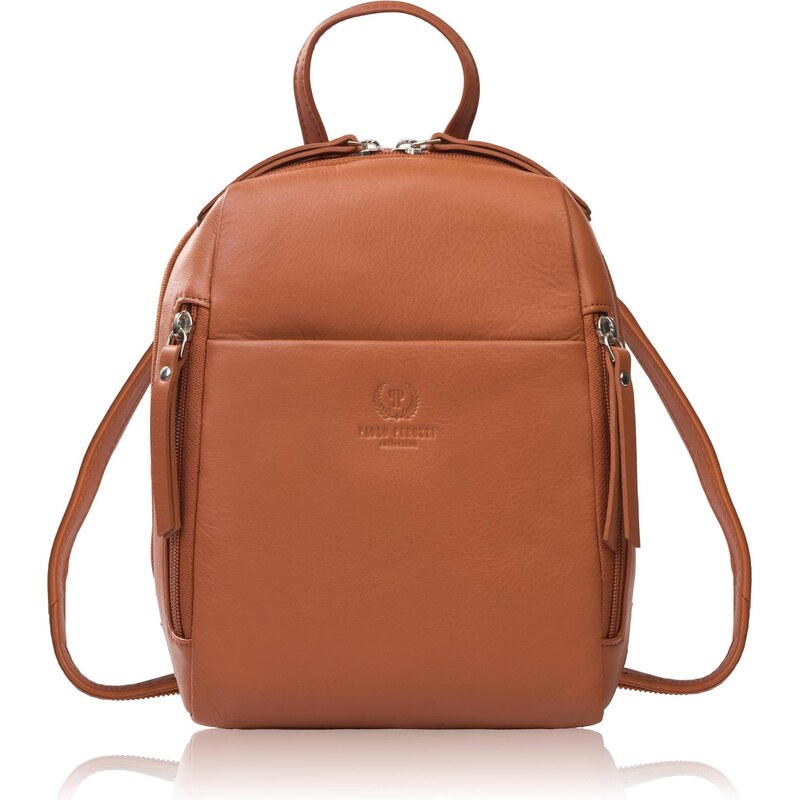 Paolo Peruzzi Dámsky kožený mestský batoh | koňak AY-26-CG 68458892