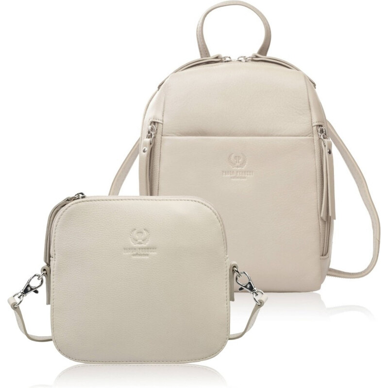 Paolo Peruzzi Darčeková sada - Dámsky kožený batoh a malá kabelka cez 68458895