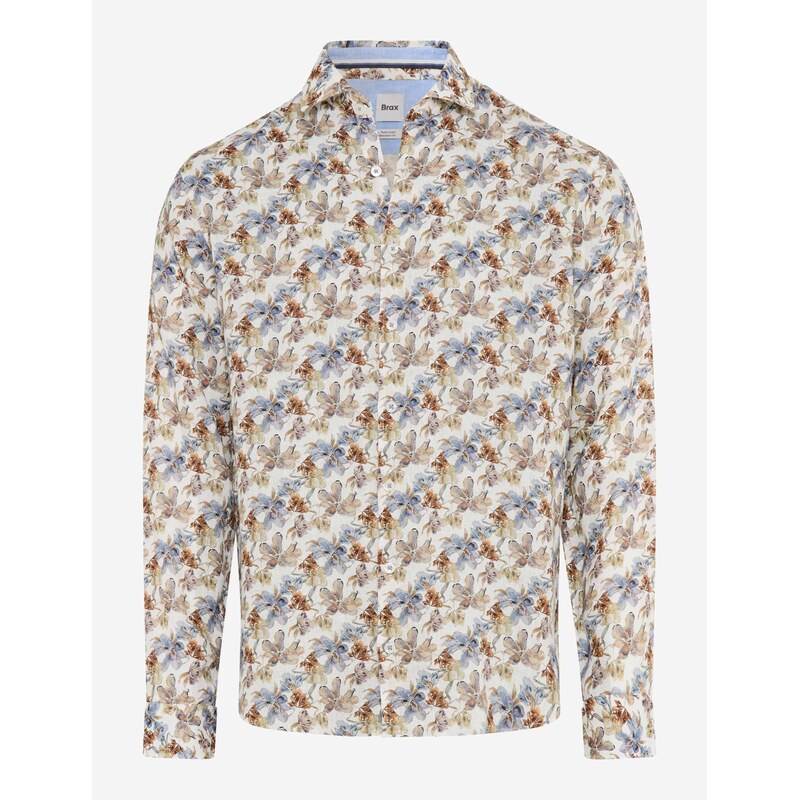 Pánska vzorovaná ľanová košeľa BRAX regular fit 68459048