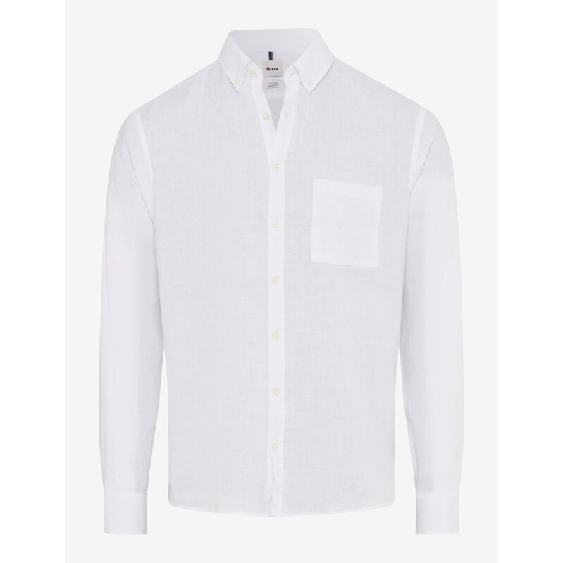 Pánska biela ľanová košeľa BRAX 68459051