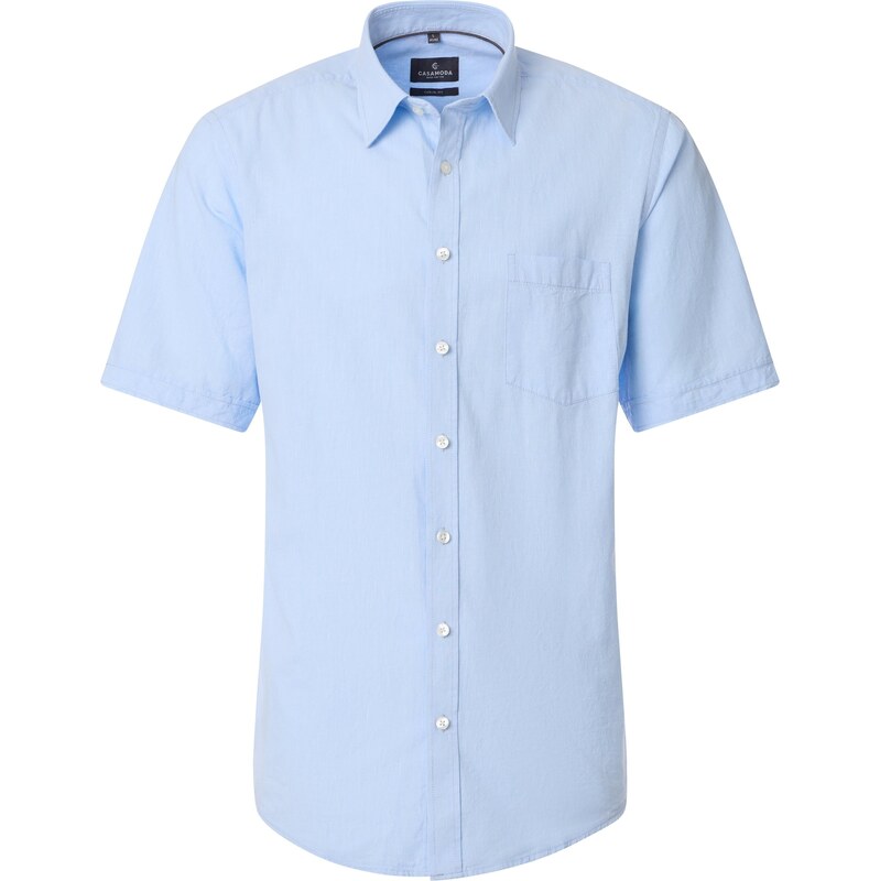 Pánska modrá bavlnená košeľa s ľanom CASA MODA comfort fit 68459063