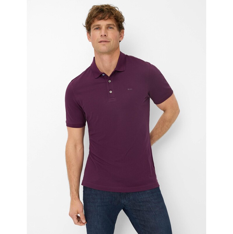 Pánska purpurová Hi-FLEX Piqué polokošeľa BRAX 68459059