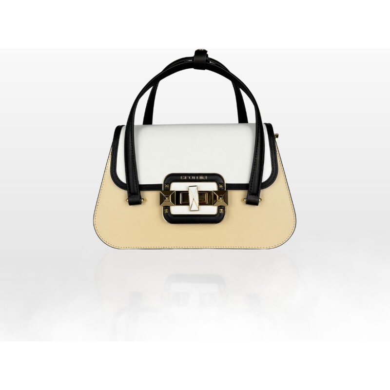 CROMIA IT JEWEL kožená kabelka béžová 68460032