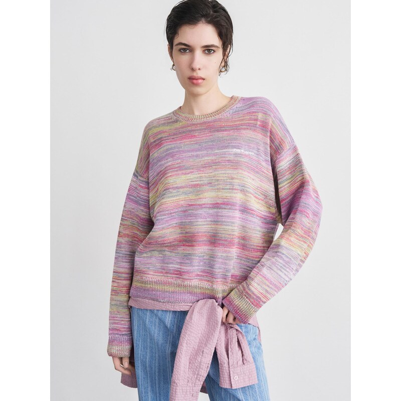 Carhartt WIP Sveter Keenan svetložltá / levanduľová / ružová / biela 68467852