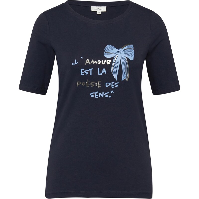 s.Oliver Tričko modrá / námornícka modrá / sivá / biela 68467871