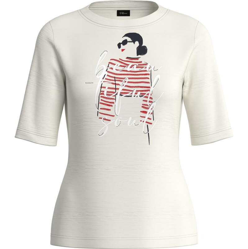 s.Oliver Red Label Plus Tričko červená / čierna / biela / prírodná 68467895