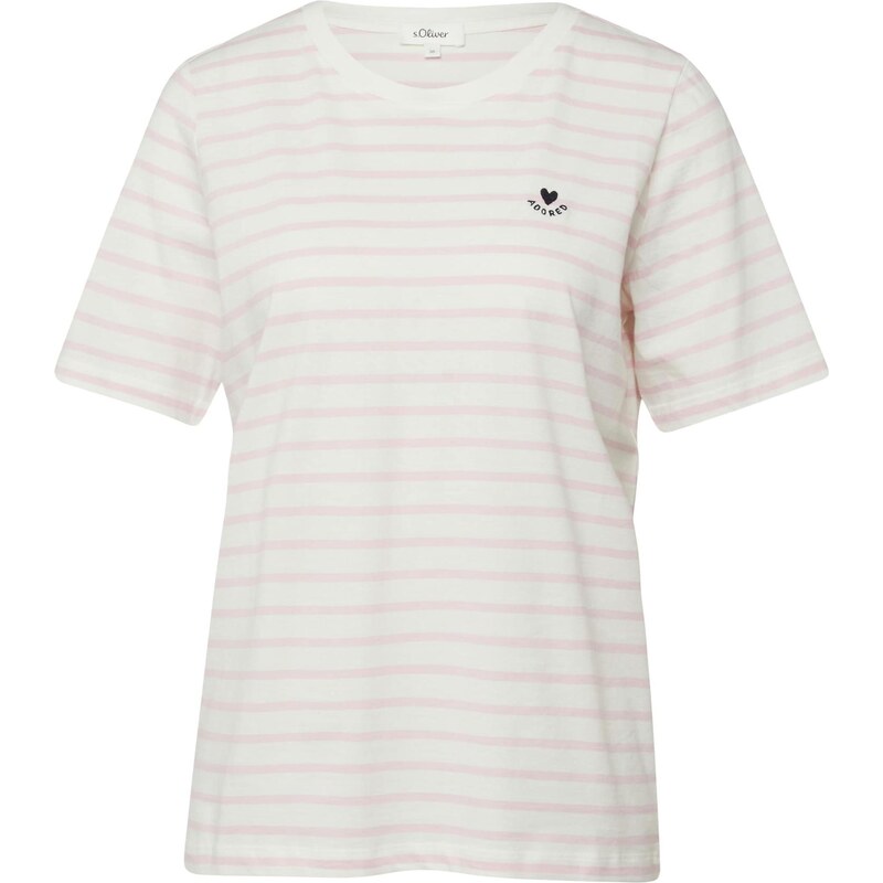 s.Oliver Tričko pastelovo ružová / biela 68467891
