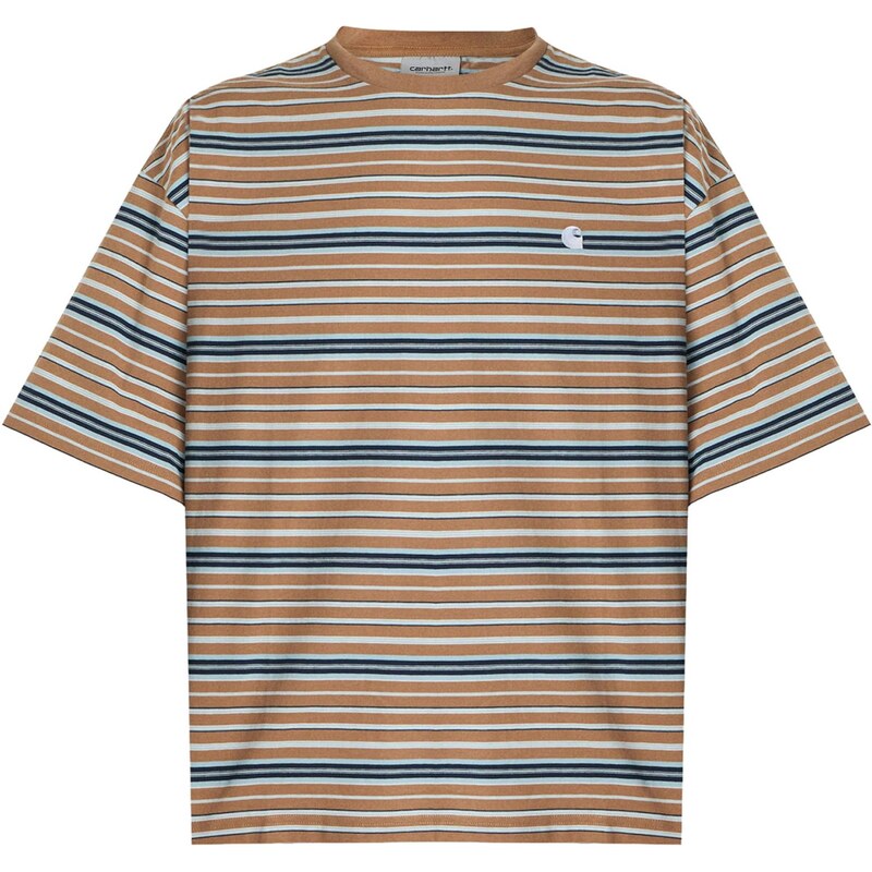 Carhartt WIP Tričko Zane tmavomodrá / pastelovo modrá / svetlohnedá / 68467905