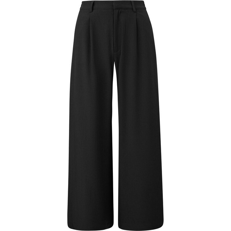 QS Plisované nohavice čierna 68468063