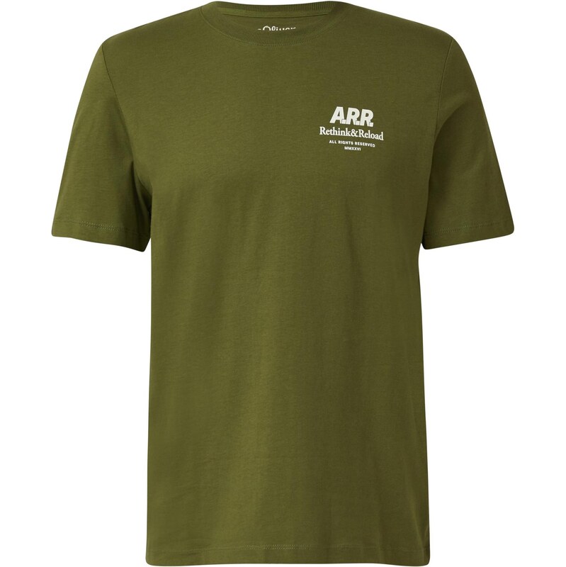 s.Oliver Tričko olivová / biela 68468131