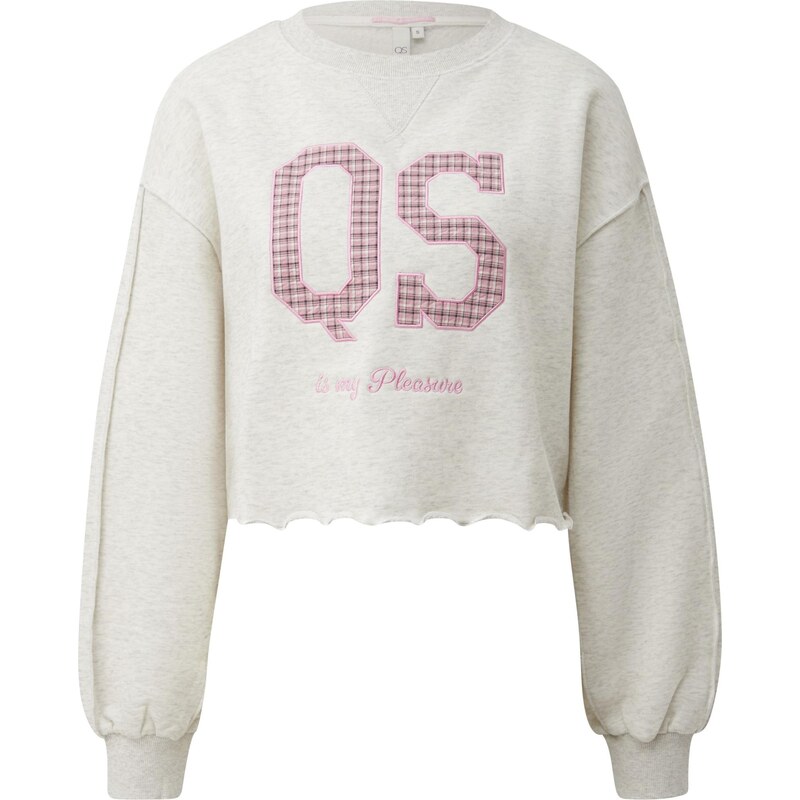 QS Mikina krémová / svetloružová / čierna 68468123