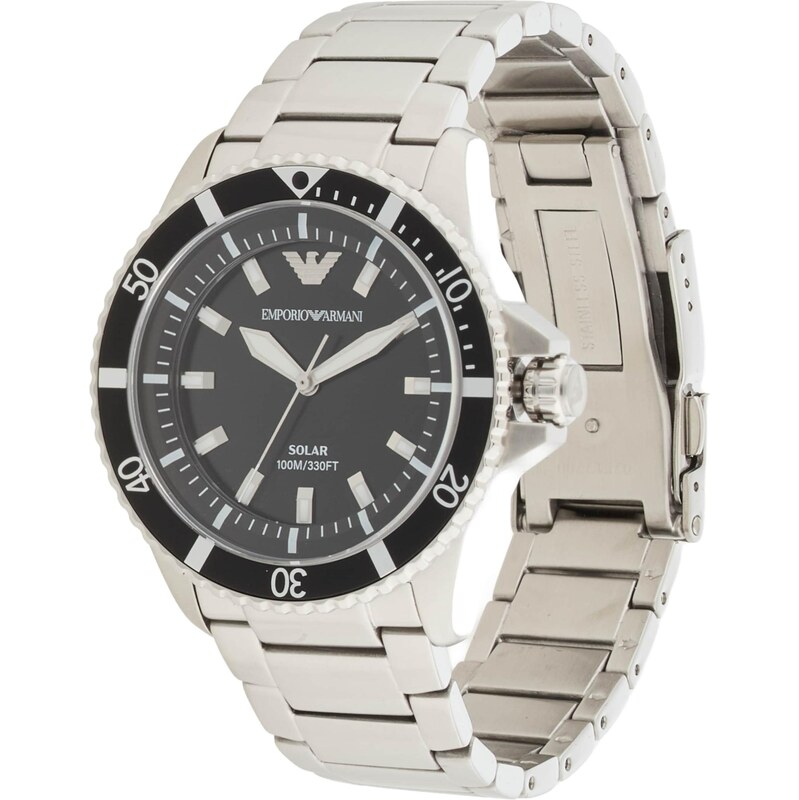 Emporio Armani Analógové hodinky WORLD EXPLORER čierna / strieborná 68468135