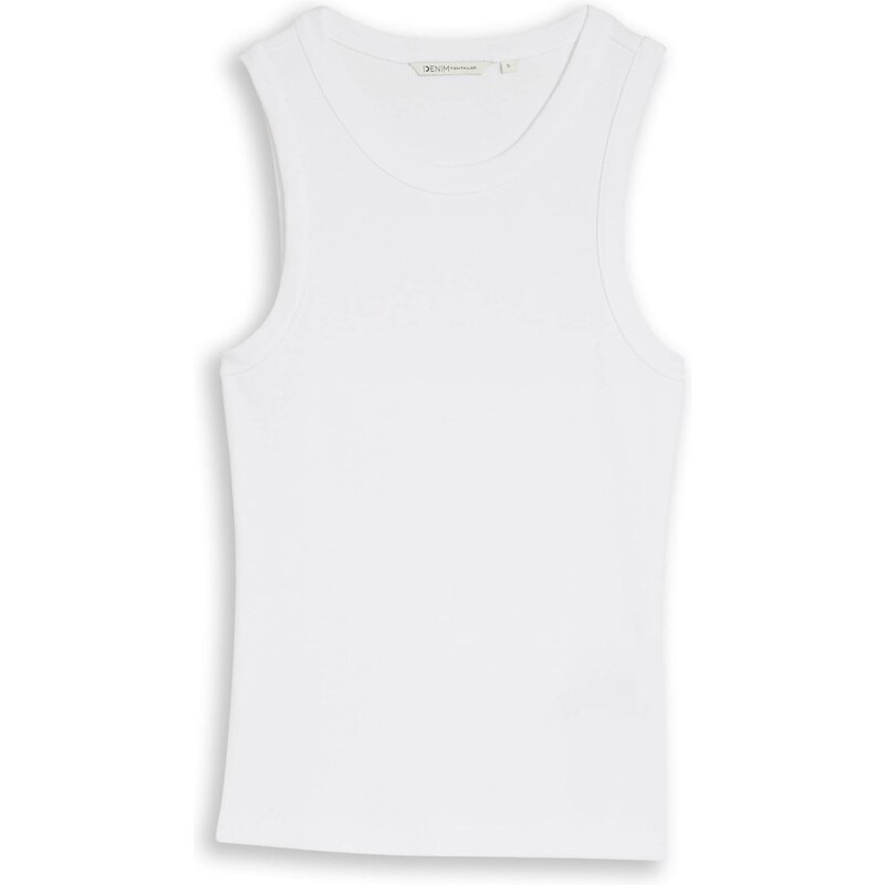 TOM TAILOR DENIM Top svetlosivá / biela 68468156