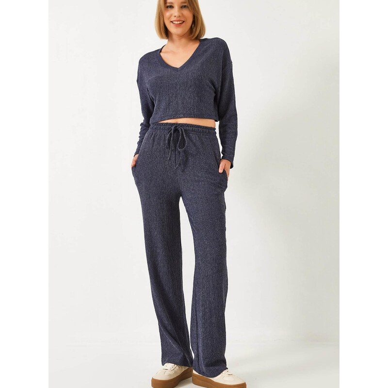 Bianco Lucci Nohavicový kostým indigo 68468354