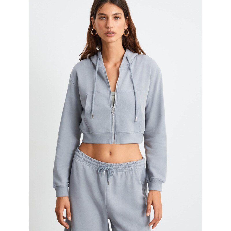 Grimelange Tepláková bunda sivá 68468501