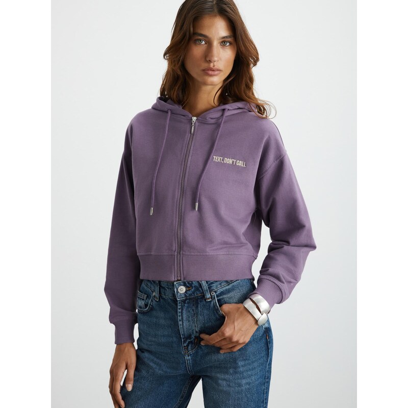 Grimelange Tepláková bunda fialová 68468511