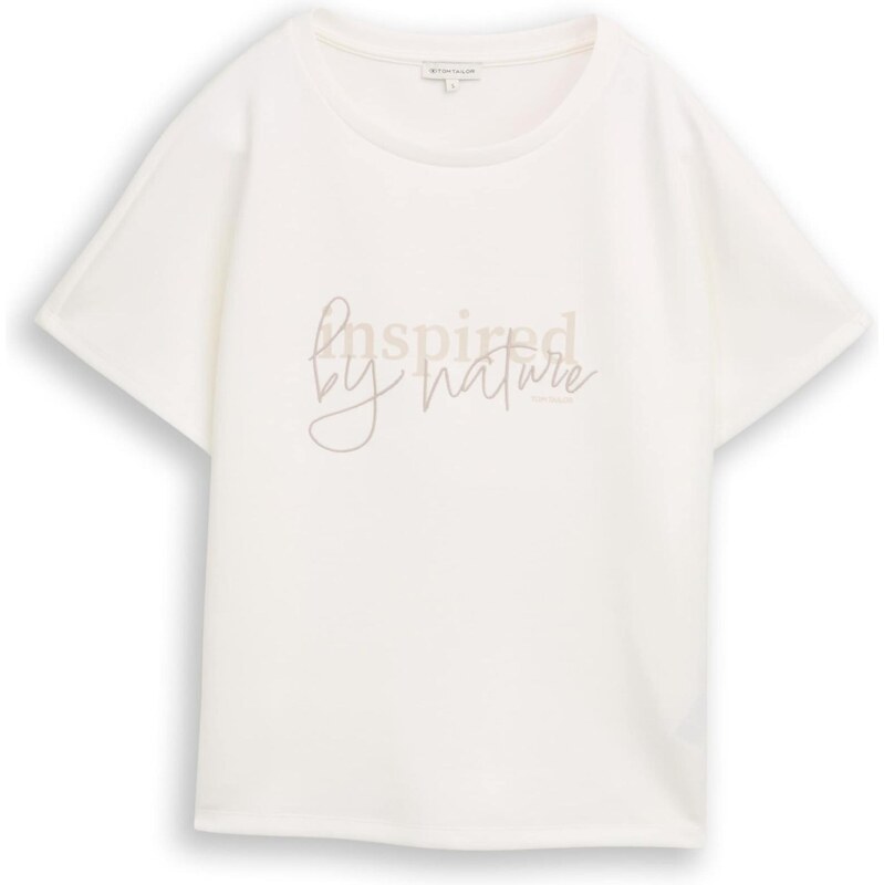 TOM TAILOR Tričko tmavobéžová / tmavošedá / biela 68468561