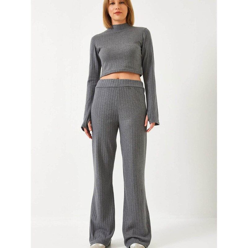 Bianco Lucci Nohavicový kostým antracitová 68468567