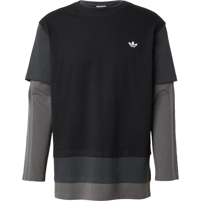 ADIDAS ORIGINALS Tričko LAYERED sivá / tmavosivá / čierna / biela 68468614
