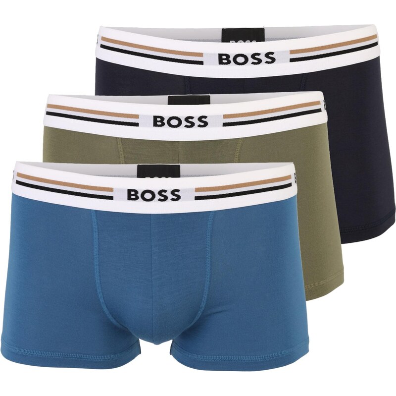 BOSS Boxerky Responsible zafírová / olivová / čierna 68468738