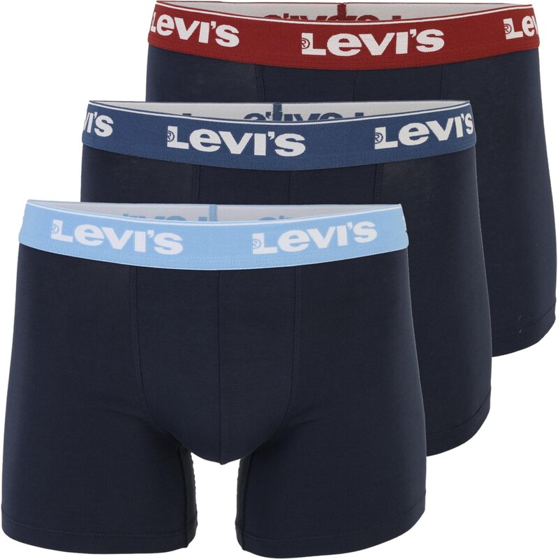 LEVIS Boxerky námornícka modrá / svetlomodrá / tmavočervená / biela 68468795