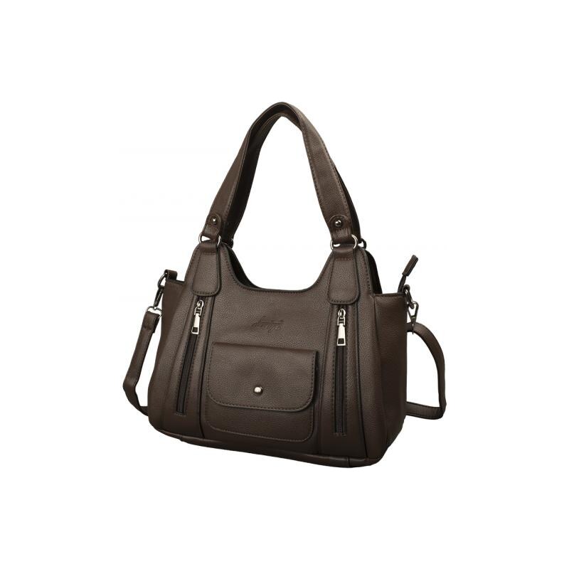 Elegantná kabelka dariya 32x26x14cm tmavo hnedá 62670776