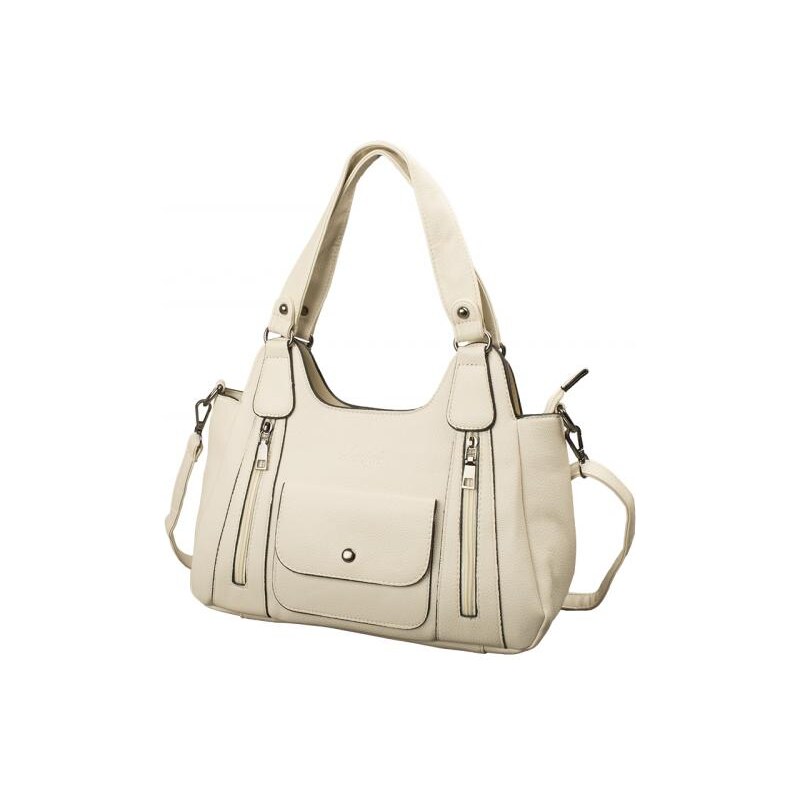 Elegantná kabelka dariya 32x26x14cm béžová 62670778