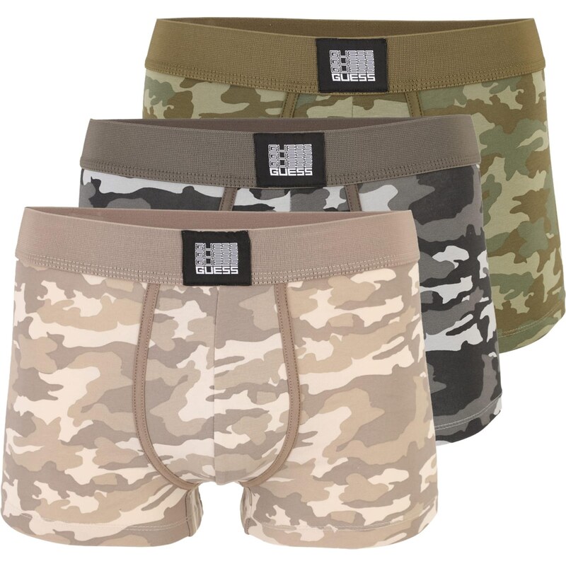 GUESS Boxerky CONNIE béžová / kaki / čierna 68469106