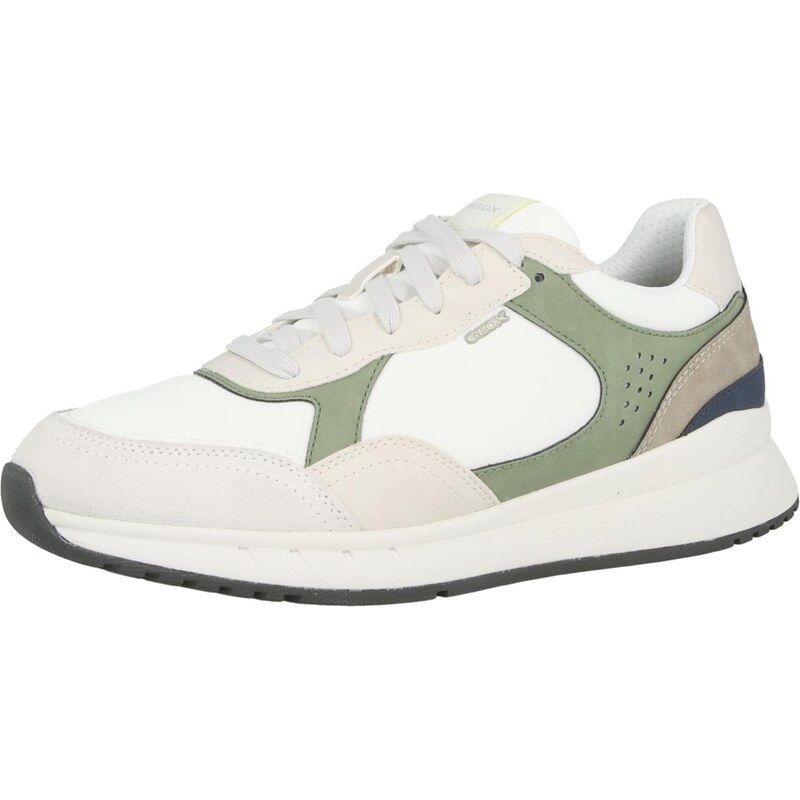 GEOX Nízke tenisky BRANTHON sivobéžová / olivová / biela / šedobiela 68469107
