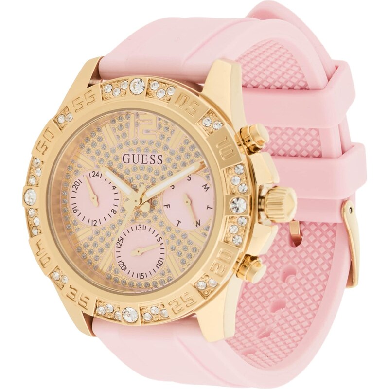 GUESS Analógové hodinky zlatá / ružová / čierna 68469105