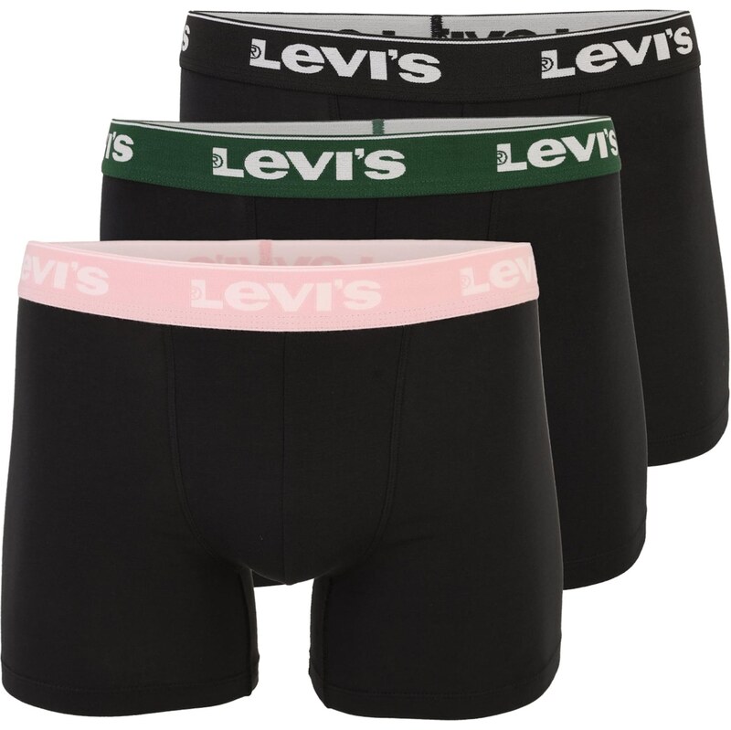 LEVIS Boxerky tmavozelená / svetloružová / čierna / biela 68469133