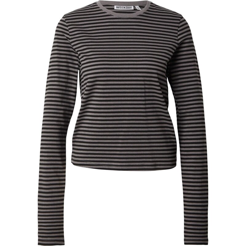 WEEKDAY Tričko sivá / čierna 68469411