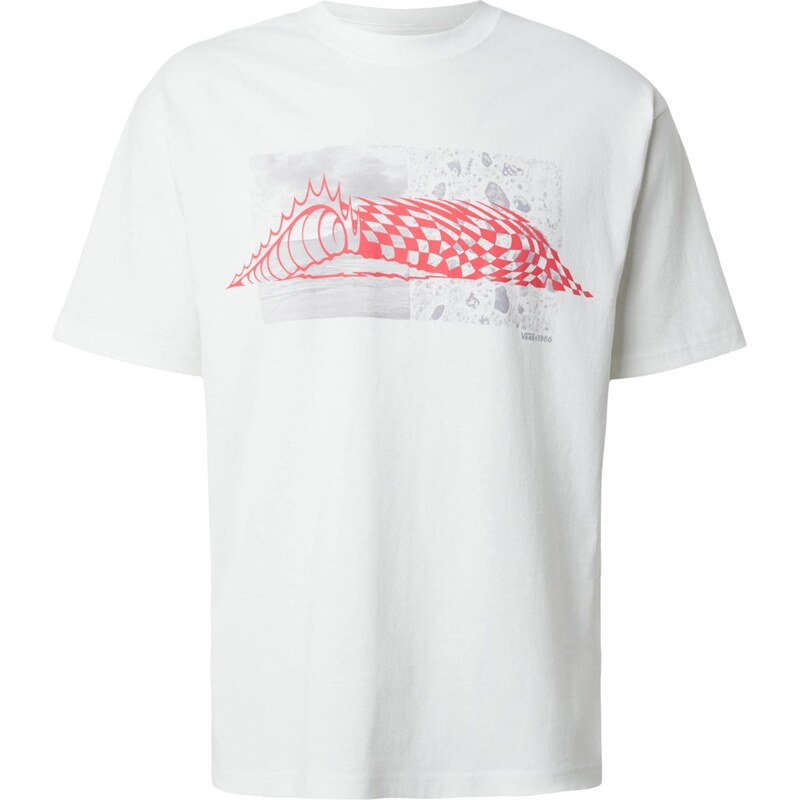 VANS Tričko WAVE CHECK sivá / červená / biela 68469446