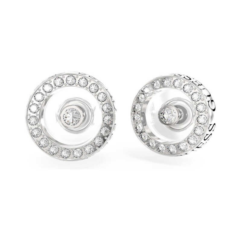 Guess Oceľové náušnice so zirkónmi Bond JUBE03256JWRHT-U 68464712