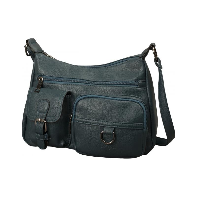 Impex taška cez rameno dariya s dvoma vreckami - petrolejovo zelená - 68464779