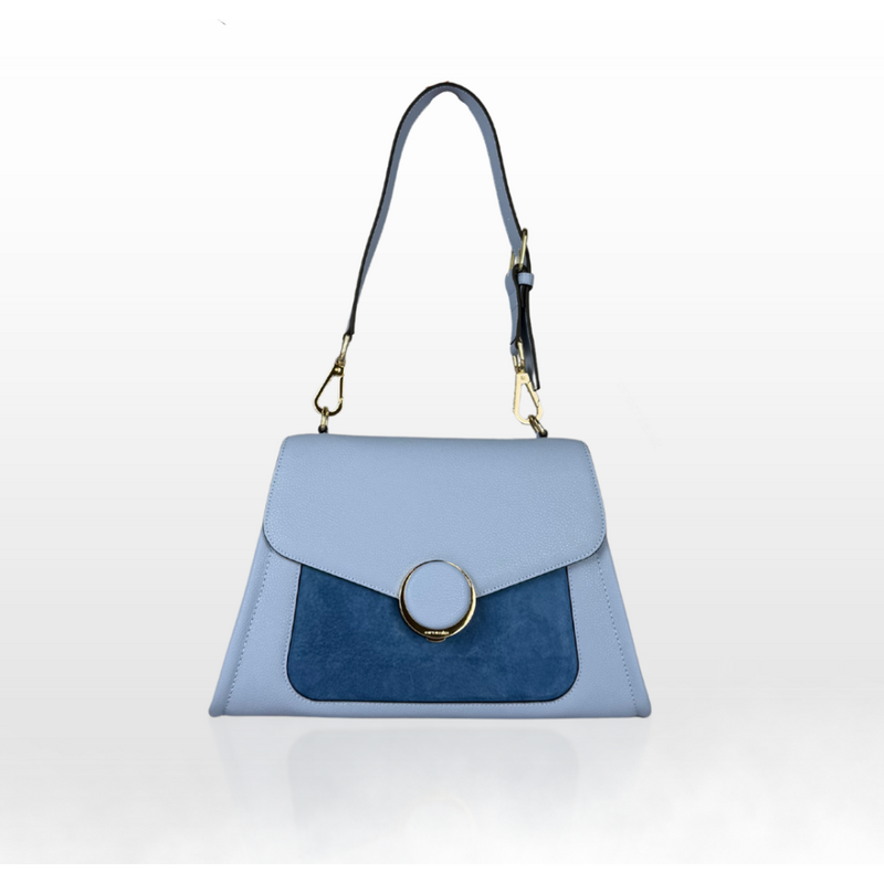 CROMIA LUCY kožená kabelka svetlomodrá 68464837