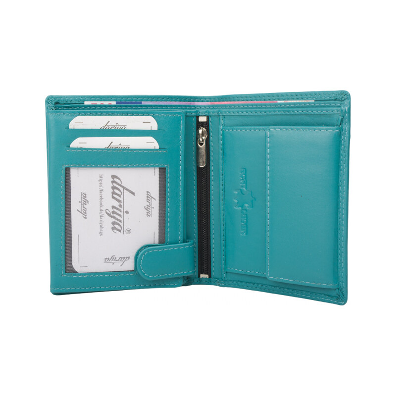 Impex Kvalitná peňaženka z hovädzej kože s dvojitým prešívaním - 68465771