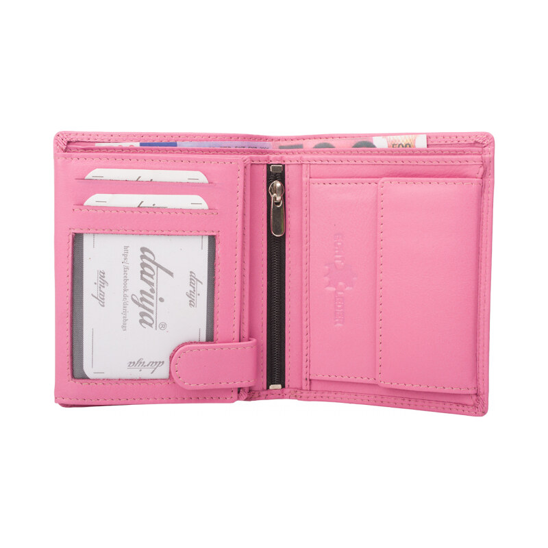 Impex Kvalitná peňaženka z hovädzej kože s dvojitým prešívaním - 68465772