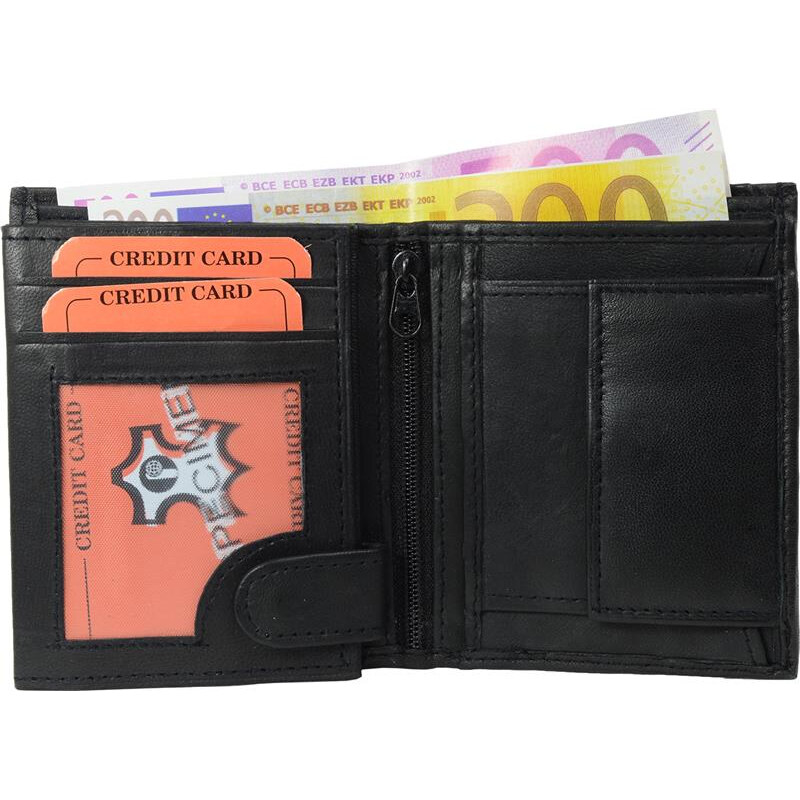 Impex Kombinovaná peňaženka z kože Nappa (malá) čierna 68465880