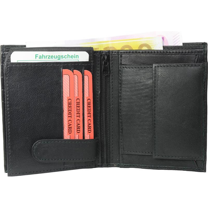 Impex Kombinovaná peňaženka z kože Nappa čierna 68465878