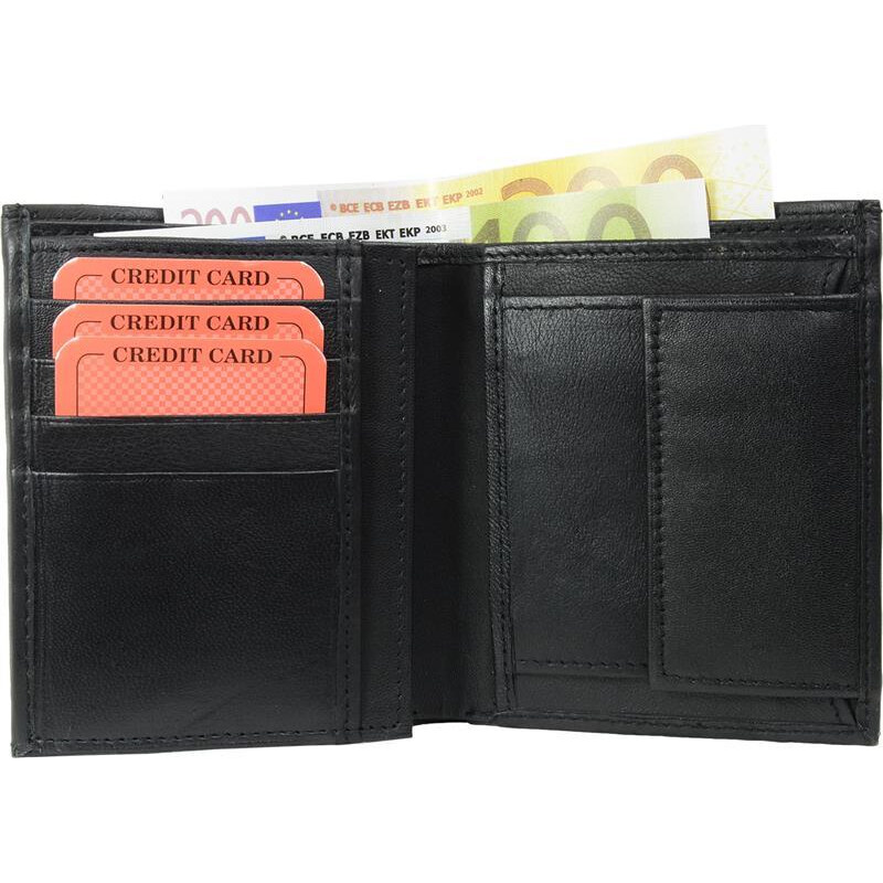 Impex Kombinovaná peňaženka z kože Nappa čierna 68465881