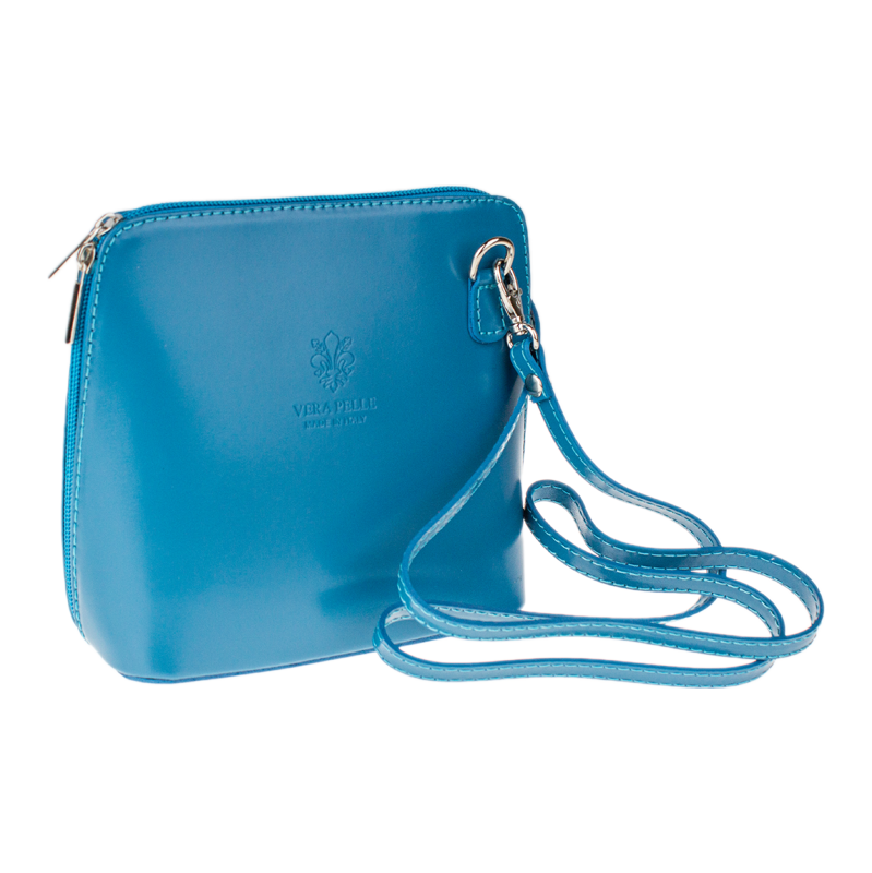 Modrá kožená talianska crossbody kabelka Grana Azzura NovaKabelka.sk 68466563